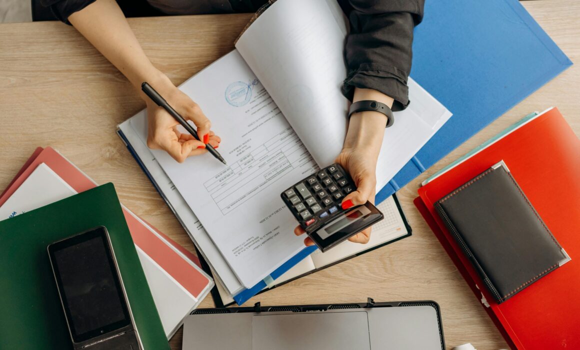 An accountant doing the ledger.