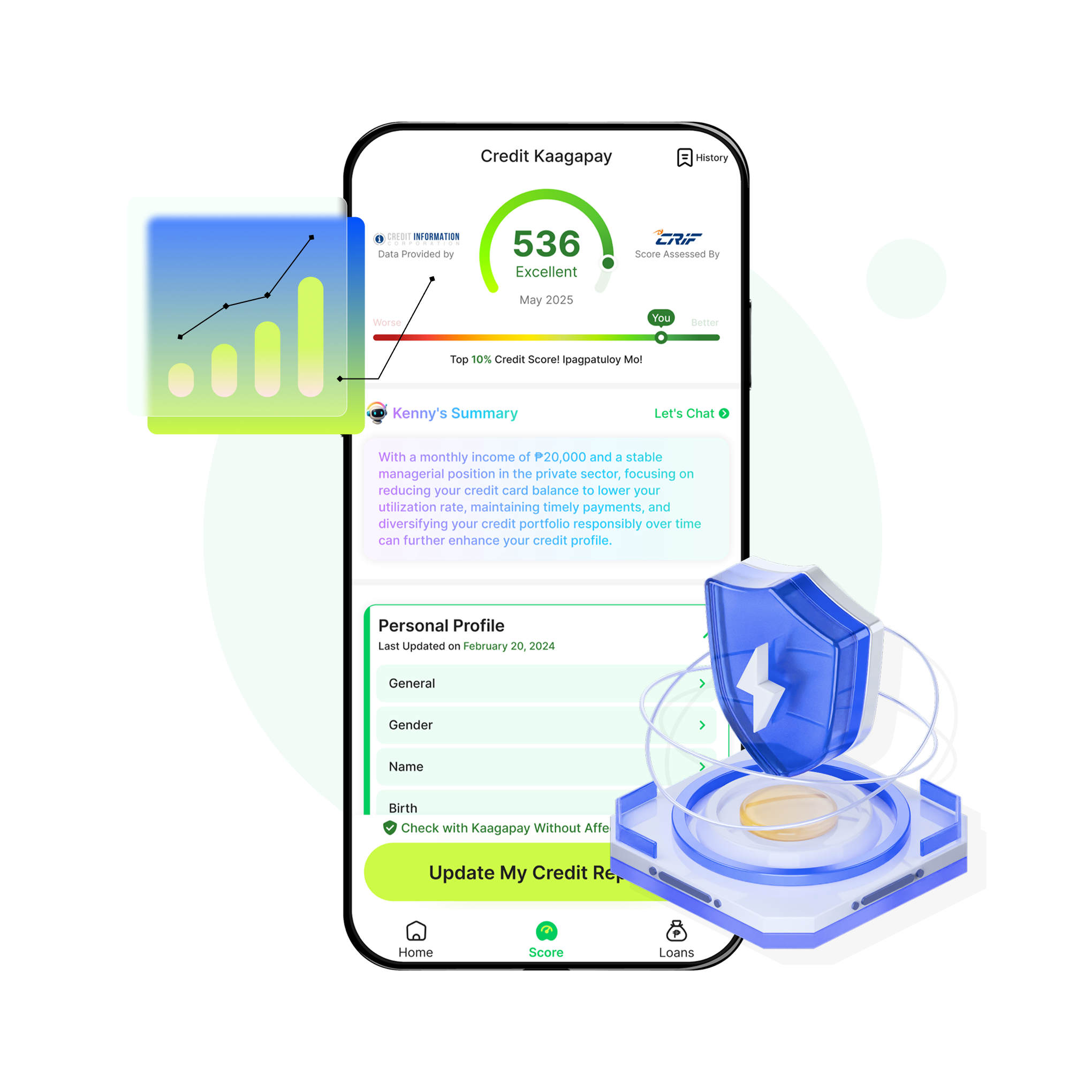 Credit Score Report The Credit Score report from the Credit Kaagapay app
